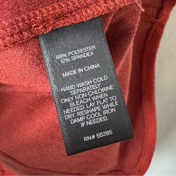 EXPRESS / burnt orange faux suede fringe tank mini dress / M - Picture 6 of 8